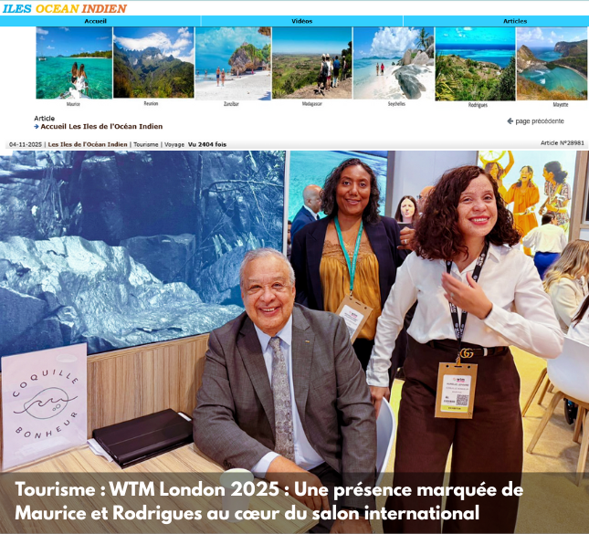 Iles Ocean Indien : WTM London 2025: A strong presence of Mauritius and Rodrigues at the heart of the international show